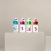 Colorful cartoon pattern baby bottle, anti-flatulence glass bottle for babies, 120ml details Picture
